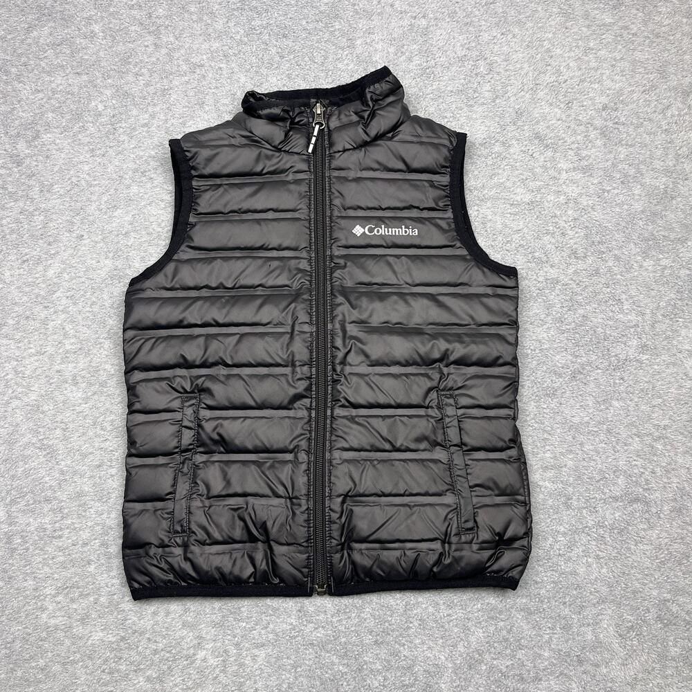 Columbia puffer vest black full zip duck‎ down size XS